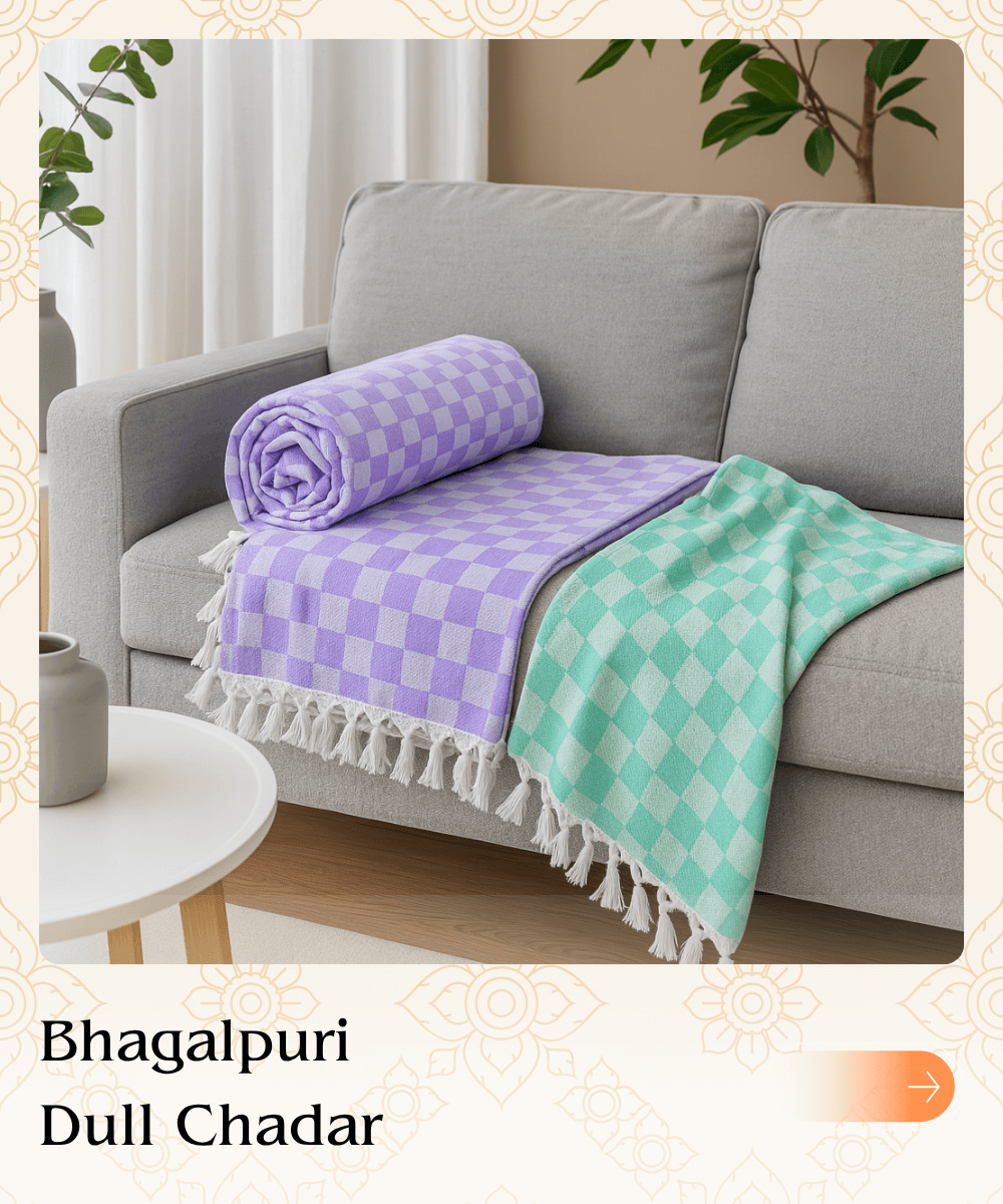 Bhagalpuri Dull Chadar – Traditional Cotton Comfort from Bihar