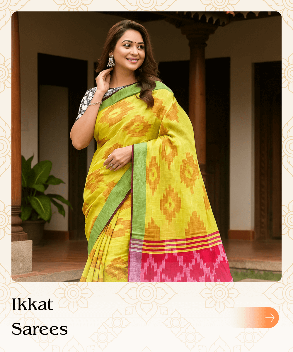 Ikkat Saree - Handcrafted Timeless Elegance