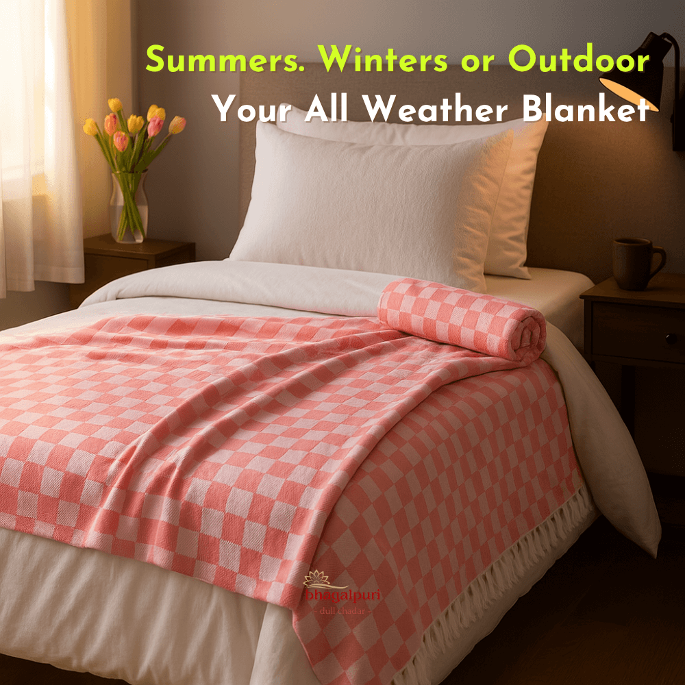 Summer & AC Blanket - Classic Bhagalpuri Dull Chadar Pack of Two | DULL 36 37