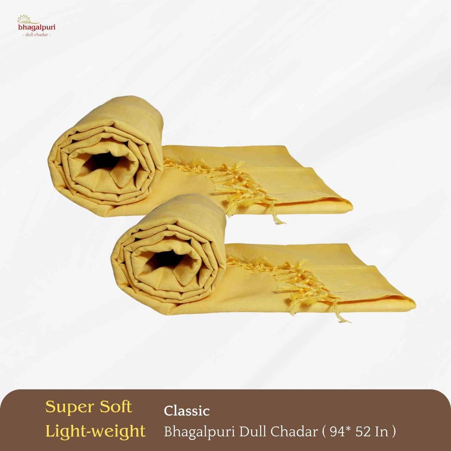 Travel & Lightweight - Classic Bhagalpuri Dull Chadar Pack of Two | DULL 09 09