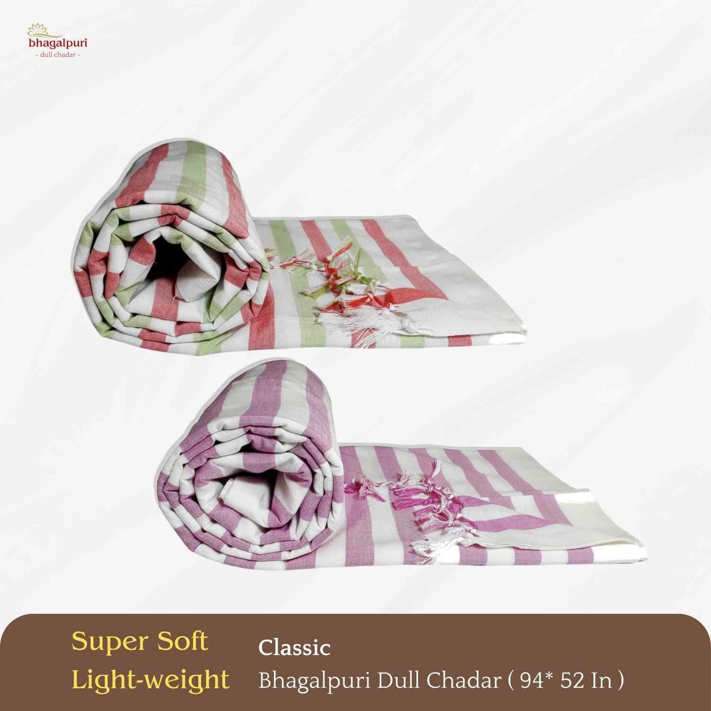 Travel & Lightweight - Classic Bhagalpuri Dull Chadar Pack of Two | DULL 14 15