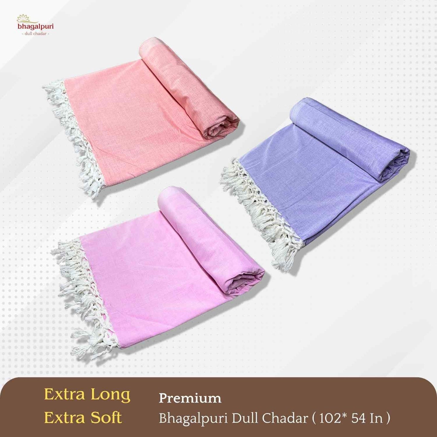 Summer Blanket - Premium Bhagalpuri Dull Chadar Pack of Three | DULL 65 66 67