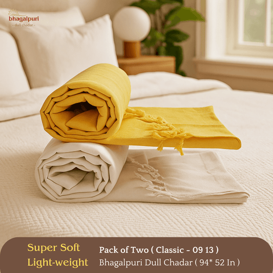 Travel & Lightweight - Classic Bhagalpuri Dull Chadar Pack of Two | DULL 09 13