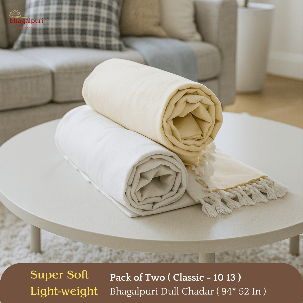 Travel & Lightweight - Classic Bhagalpuri Dull Chadar Pack of Two | DULL 10 13