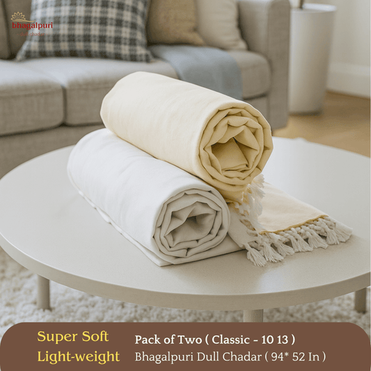 Travel & Lightweight - Classic Bhagalpuri Dull Chadar Pack of Two | DULL 10 13