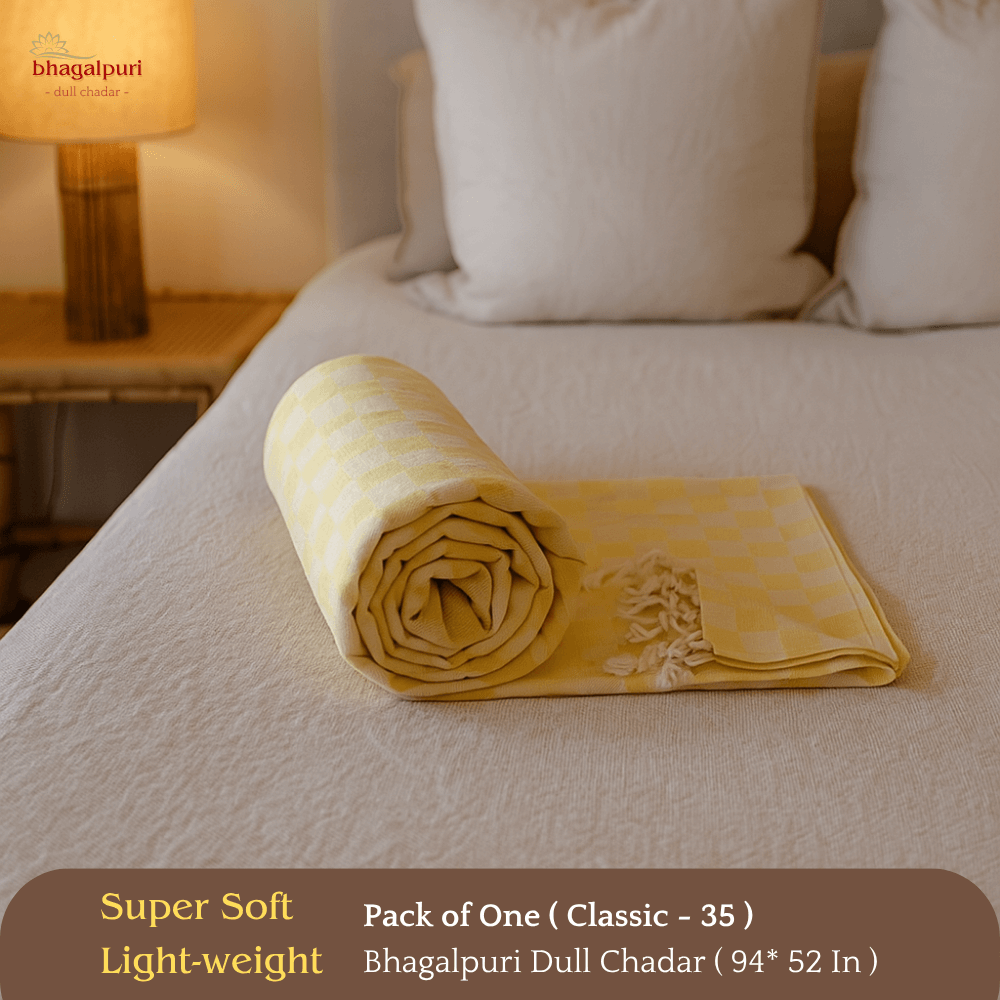 Summer & AC Blanket - Classic Bhagalpuri Dull Chadar Pack of Two | DULL 35