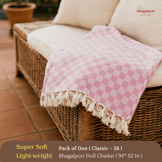 Summer & AC Blanket - Classic Bhagalpuri Dull Chadar Pack of Two | DULL 36