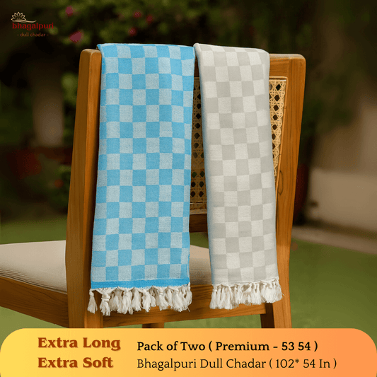 Super Soft & Gentle - Premium Bhagalpuri Dull Chadar Pack of Two | DULL 53 54