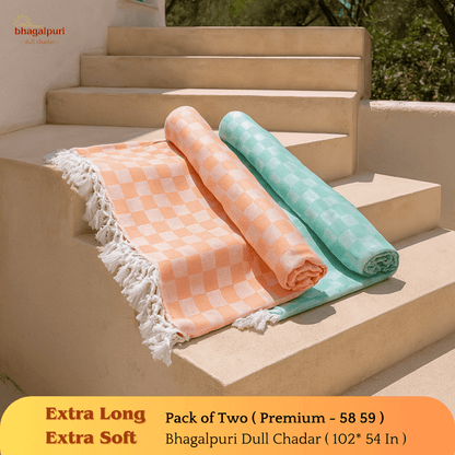 Super Soft & Gentle - Premium Bhagalpuri Dull Chadar Pack of Two | DULL 58 59