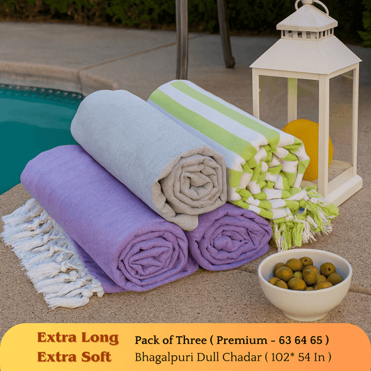 Summer Blanket - Premium Bhagalpuri Dull Chadar Pack of Three | DULL 63 64 65