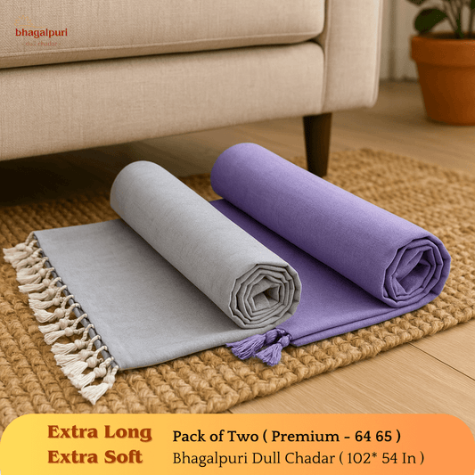 Summer Blanket - Premium Bhagalpuri Dull Chadar Pack of Two | DULL 64 65
