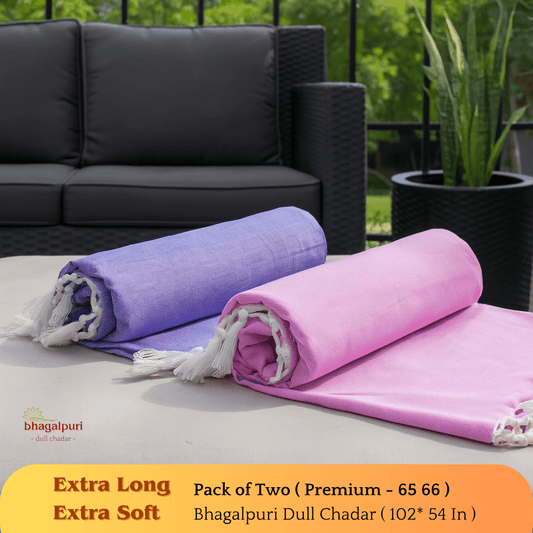 Summer Blanket - Premium Bhagalpuri Dull Chadar Pack of Two | DULL 65 66