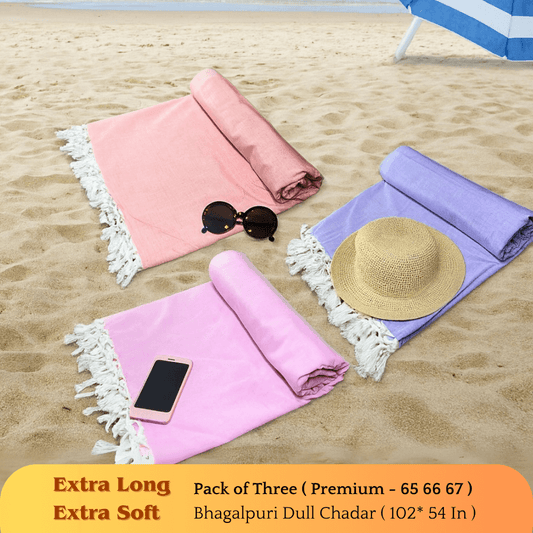 Summer Blanket - Premium Bhagalpuri Dull Chadar Pack of Three | DULL 65 66 67