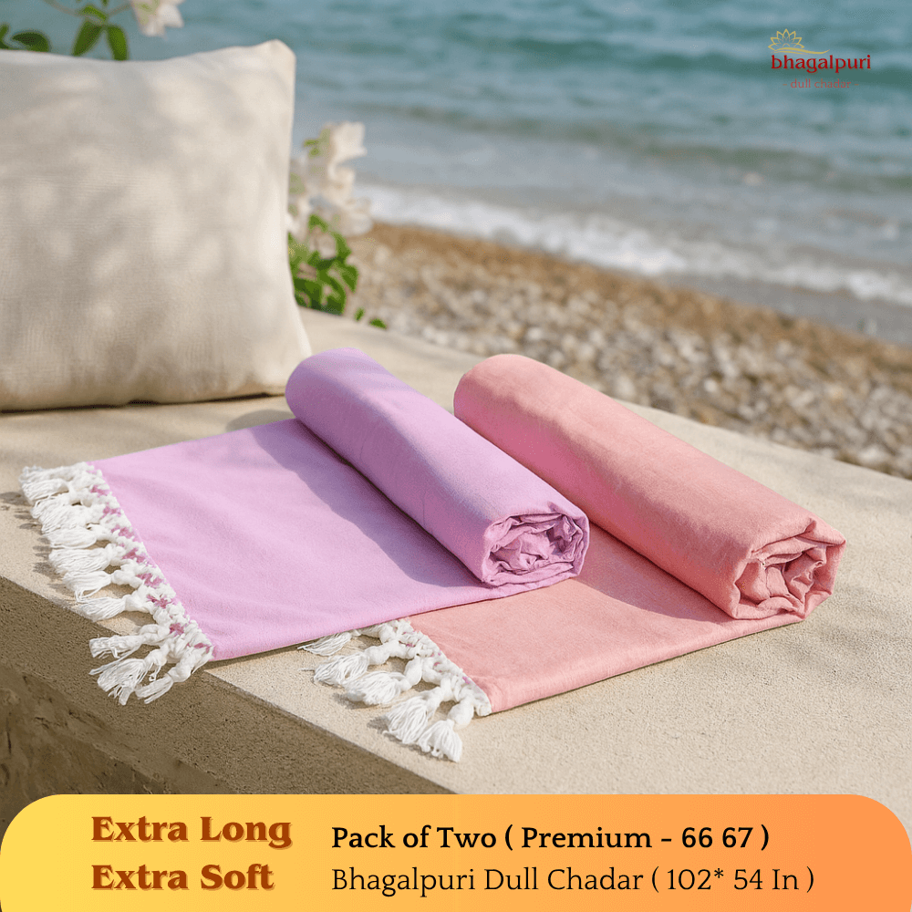 Summer Blanket - Premium Bhagalpuri Dull Chadar Pack of Two | DULL 66 67