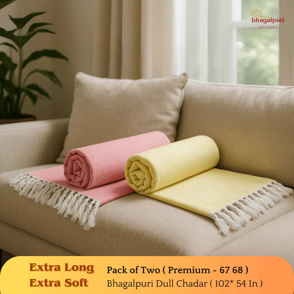Summer Blanket - Premium Bhagalpuri Dull Chadar Pack of Two | DULL 67 68