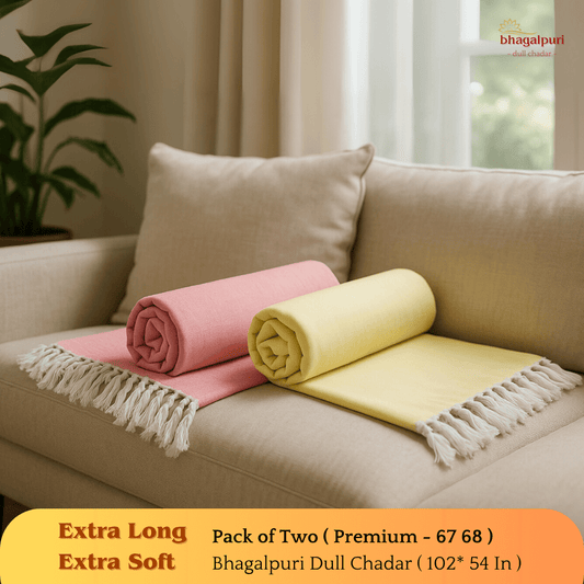 Summer Blanket - Premium Bhagalpuri Dull Chadar Pack of Two | DULL 67 68
